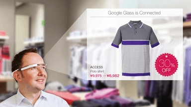 図2 Google Glass(TM)での情報表示のイメージ図