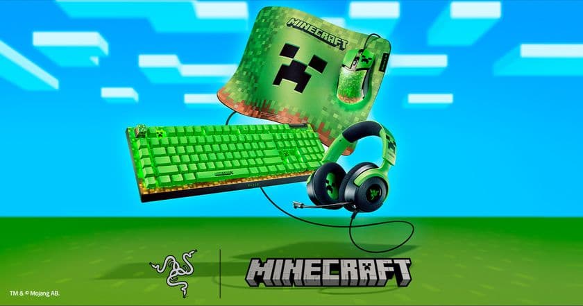 <Razer>超人気ゲーム「Minecraft」とのコラボレーション
「Razer|Minecraft コレクション」の4製品を
5月27日(火)に予約開始