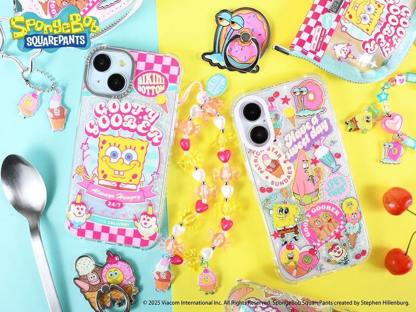 SKINNYDIP LONDON、『スポンジ・ボブ』
との新作コラボレーションデザインの
モバイルアクセサリーが好評発売中!