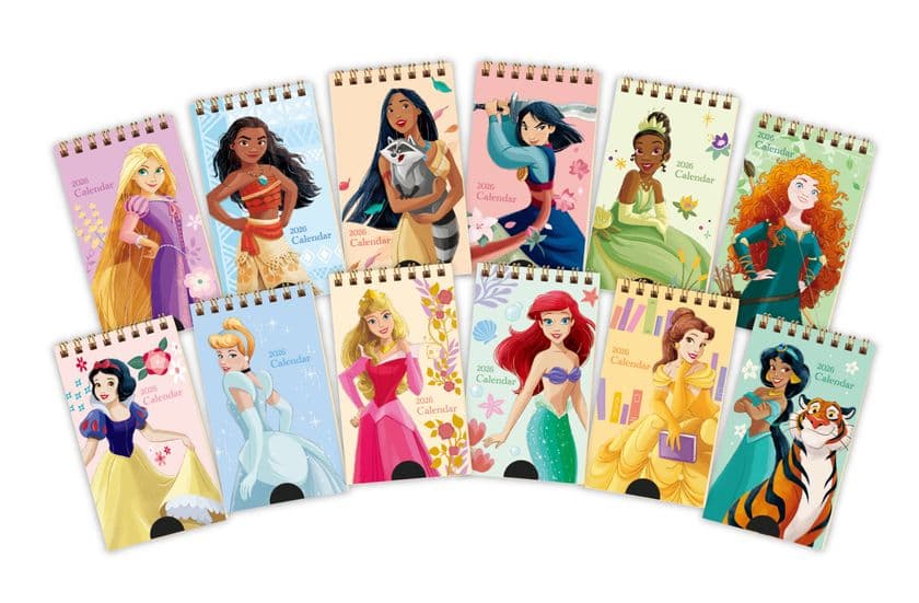 夢がいっぱい!推しのプリンセスが12種類登場
「ディズニープリンセス/ポケットカレンダー」9月1日新発売
滑り止め付で自立して、コンパクトで持ち運びに便利!