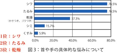 図3：首や手の具体的な悩みについて