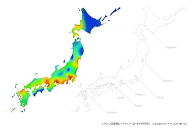 「スマレジ」流通額ヒートマップ