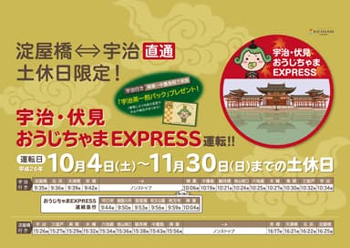 「宇治・伏見 おうじちゃまEXPRESS」イメージ