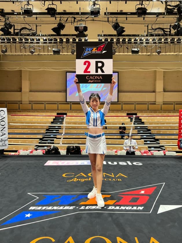 現役中学2年生・MIUさん(13歳)が
史上最年少ラウンドガールとしてデビュー