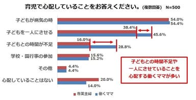 育児で心配していることをお答えください。