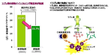 ラブレ菌の摂取でインフルエンザ罹患率が低減・ラブレ菌と免疫について