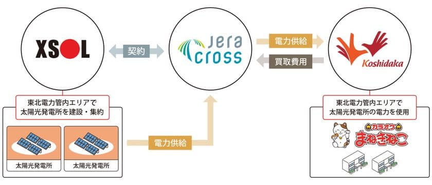 オーダーメイドPV開発サービス×JERA Cross
「カラオケまねきねこ」への再エネ電力供給が決定