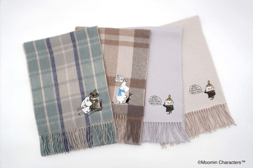 ムーミンの世界を上質なカシミヤに刺繍した特別な一枚