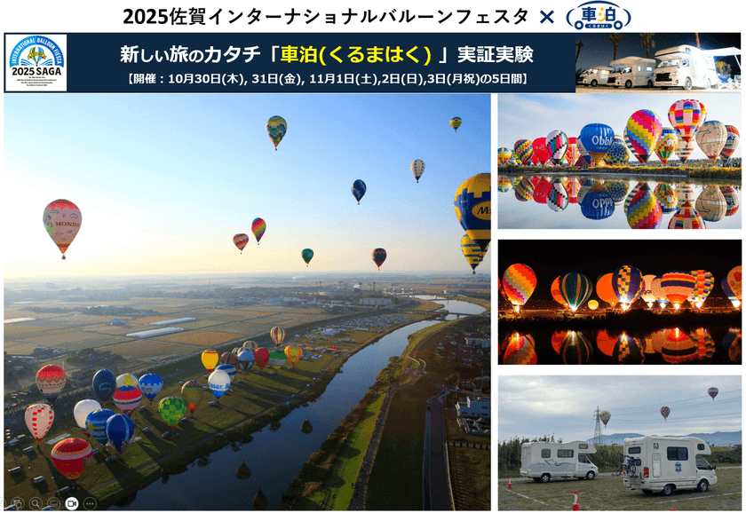 前泊で観る、佐賀の空。 「2025佐賀インターナショナルバルーンフェスタ × 車泊(くるまはく)」の実証に「Ticket Pass」導入