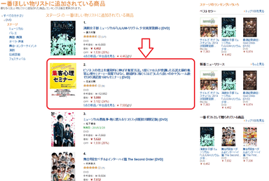Amazon・DVDステージランキング2位