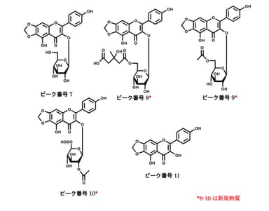 各ピーク物質構造