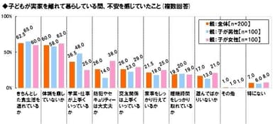 親が子の生活に感じる不安