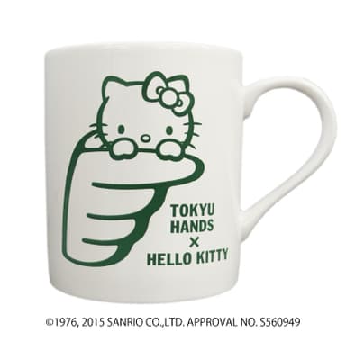 HANDS×HELLO KITTY マグカップ 「東急ハンズ　手のロゴ」バージョン