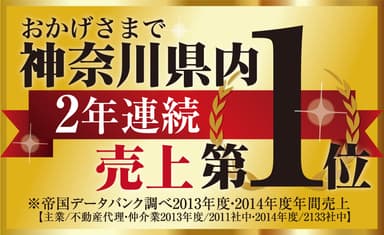 2年連続神奈川県内売上Ｎｏ.１　ロゴ