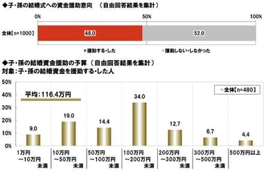 子・孫の結婚式への資金援助