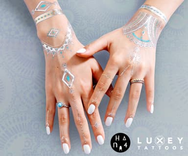 LUXEY TATTOOS Hana4 ターコイズブルー(1)