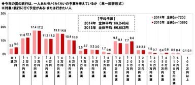 今年の夏の旅行予算