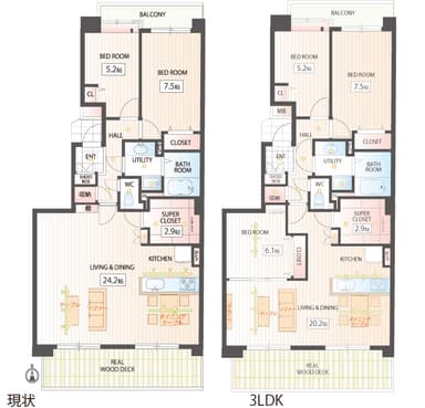 鳥見パーク・マンション三番街 間取り図