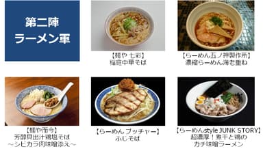 【第二陣】ラーメン軍　メニュー