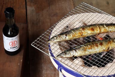 七輪と『焼さんま専用醤油』