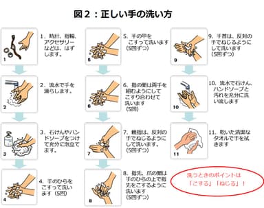 図2　正しい手の洗い方