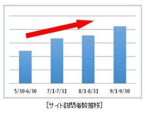 サイト訪問者数推移