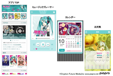 初音ミクのユーティリティアプリなどを提供