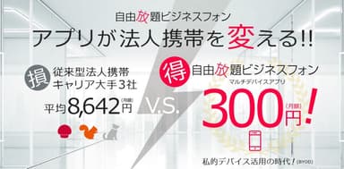 月額300円の法人向け電話サービス開始！