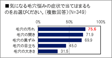 ［グラフ］毛穴の悩みの症状