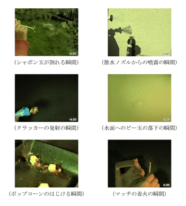 「瞬間ハンター」で撮影した映像例