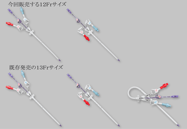 今回販売する12Frサイズと既存発売の13Frサイズ