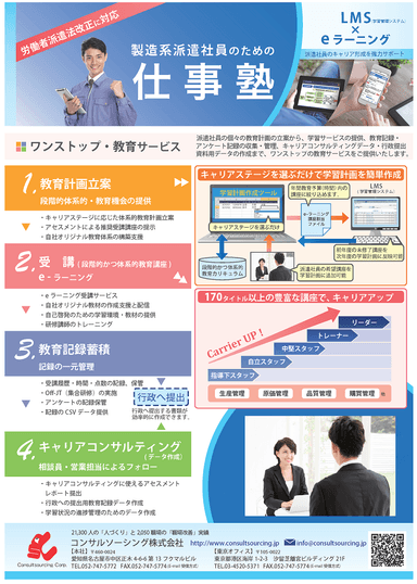 製造系派遣社員のための仕事塾