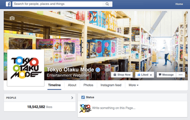 「Tokyo Otaku Mode」Facebookページ