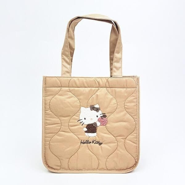 全部揃えたくなる可愛さ!ブラウンが基調のハローキティ大人向けキルティング小物