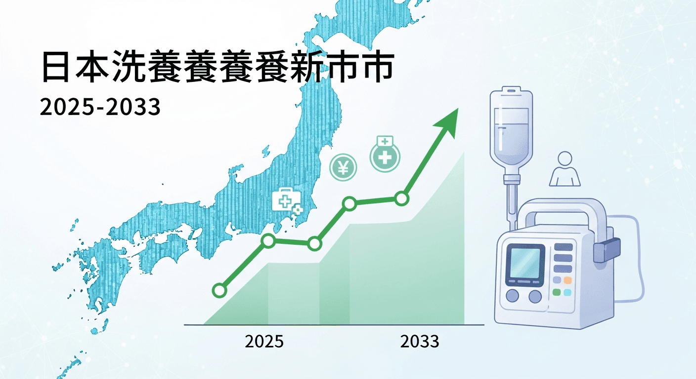 日本の経腸栄養機器市場は2033年までに1億8,550万米ドルに達すると予測|年平均成長率4.1%で持続的に成長