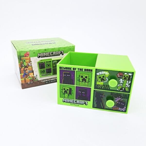 マイクラのペンスタンド。クルクル回る回転式とチェスト付きどっちもカッコ良すぎ!