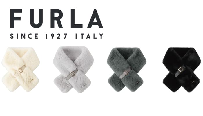 【残りわずか!】FURLA(フルラ)人気のベルト付きフェイクファーティペットを一部カラー再発売いたしましたーMOONBATー