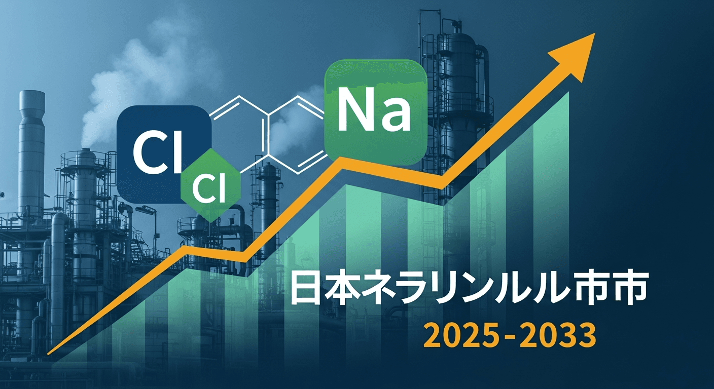 日本の塩素アルカリ市場は2033年までに25億米ドルに達すると予測|年平均成長率(CAGR)は3.8%