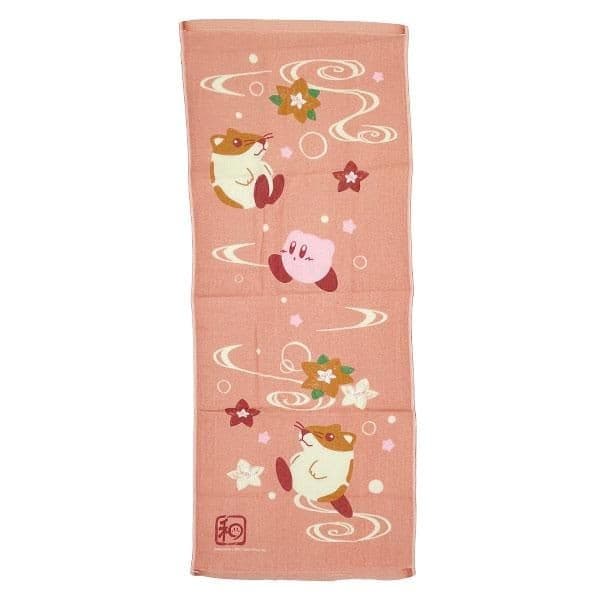 カービィと和のデザインの組み合わせが最高!星のカービィ「ふわふ和コレクション」のガーゼフェイスタオルです。