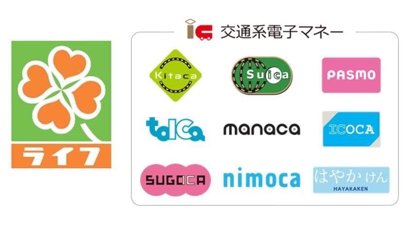 ライフでのお買い物がさらに便利に!交通系電子マネーを10月よりライフ全店舗で導入!
