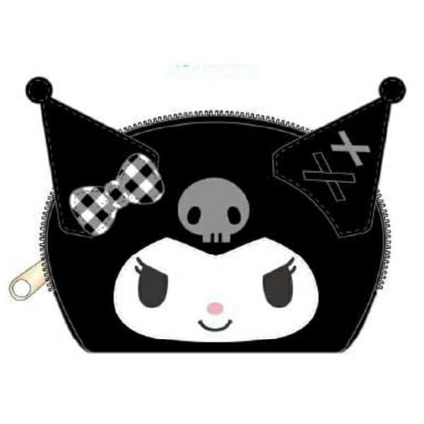 「サンリオ」おそろいギンガムチェック シリーズ。小物やコスメに大活躍間違いなしの、クロミちゃんのオーバルミニポーチ。