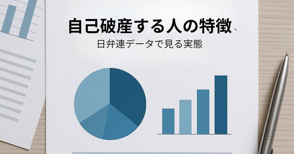 【記事公開】自己破産する人はどんな人?破産理由・年齢・男女比を日弁連データで解説