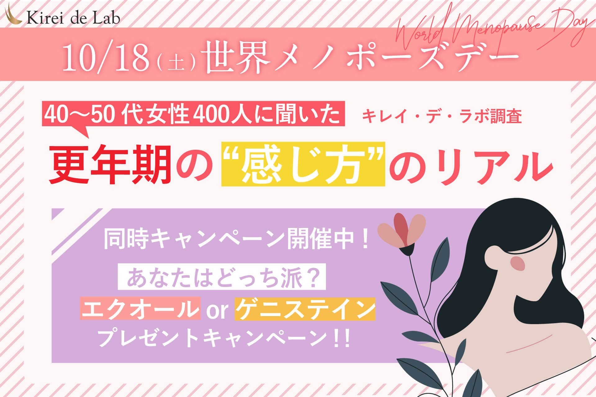 PMSや生活習慣が“更年期の感じ方”に影響?──40〜50代女性400人への調査で見えた、前向きに過ごすヒント【10月18日は世界メノポーズデー】