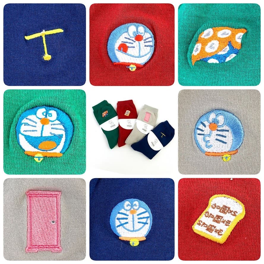 色で選ぶ?道具で選ぶ?オシャレは足元から☆大人なドラえもん靴下でコーデ上級者を目指そう♪