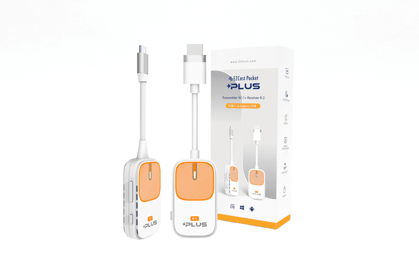 スマホ・タブレット・PCなどの画像・動画の
メディアストリーミングを「さすだけ」簡単機能に加えて
「無線接続」機能も内蔵した1台2役のハイブリッド投影
EZCast Pocket PLUS(イージーキャスト ポケット プラス)
を2025年10月1日に発売