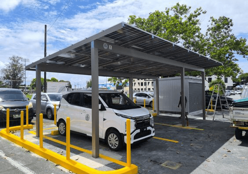 JICA実証事業でソーラーカーポート(Dulight)が採用
パラオ初のEVインフラ整備に貢献