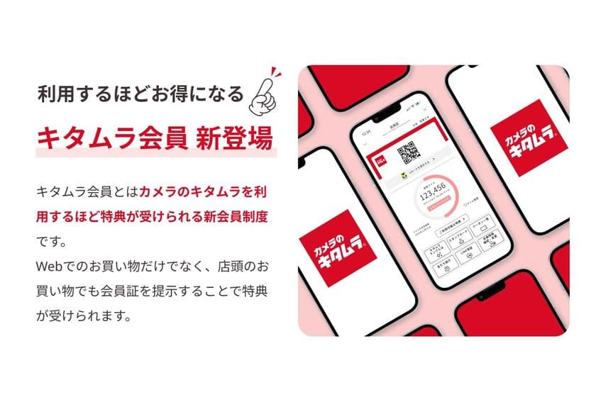 カメラのキタムラ 初となるロイヤルティプログラム
「キタムラ会員」制度を開始