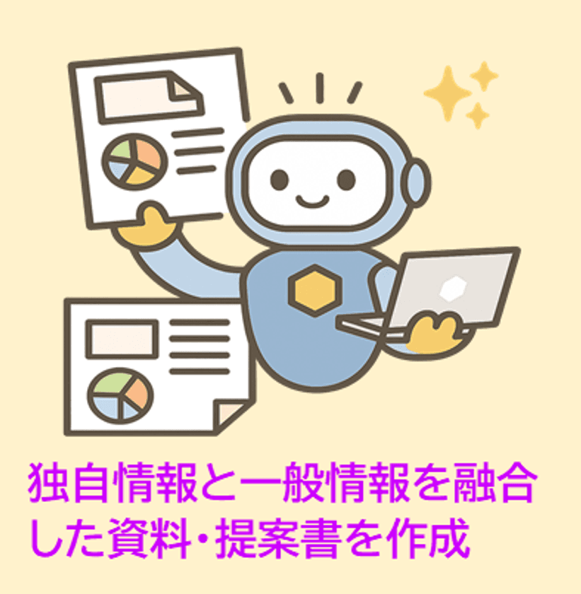 オリジナル性を反映した資料・提案書を自動作成!
AIエージェント版「資料・提案書作成AIシステム」を提供開始
