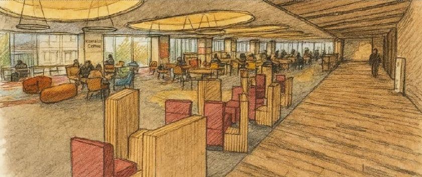 【コメダ×名城大学 産学連携】
学生が創る「次世代のくつろぎ空間」が初登場!
12月23日(火)名城大学天白キャンパス内でお披露目