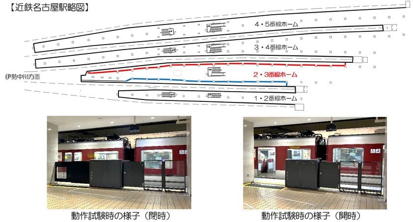 近鉄名古屋駅3番線大開口ホーム柵を2025年12月20日(土)初列車から使用開始